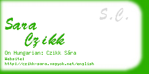 sara czikk business card